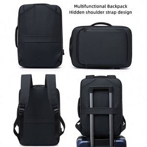 Custom OEM Unisex 15.6'' <b>Laptop</b> <b>Bag</b> Backpack Business <b>Slim</b> Waterproof PU Student Travel Anti Theft School 20-39L USB - Product Image 3