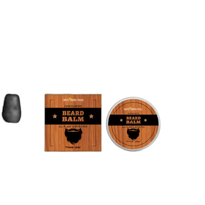 Baume à barbe bio au bois de santal <span class=keywords><strong>pour</strong></span> hommes, marque privée, végétalien, favorise <span class=keywords><strong>la</strong></span> croissance de <span class=keywords><strong>la</strong></span> barbe, 50g, hydratant naturel, tenue forte, anti-frisottis - Product Image 1