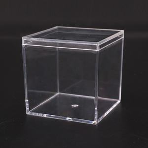 กล่องของขวัญสี่เหลี่ยมพลาสติกขายส่งอาหารจัดงานแต่งงาน PS กล่องขนมภาชนะขนมกล่องเค้กใสหลอดพลาสติก 3-5 วัน - Product Image 3