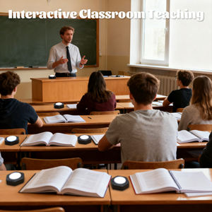 Système Buzzer sans fil Lot de 5 rechargeables avec boutons lumineux Chargement rapide via batterie Li-ion 500mAh pour <span class=keywords><strong>Quiz</strong></span> Game <span class=keywords><strong>Show</strong></span> - Product Image 2