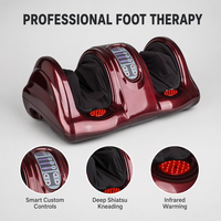 Masseur pour les pieds et les jambes en matériau PU avec contrôle de la minuterie, machine de massage à double usage pour la relaxation musculaire
