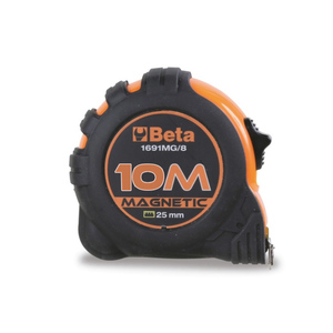 Beta 1691MG/10 cinta métrica magnética 10 metros x 25 mm funda ABS bi-material a prueba de golpes - Product Image 1