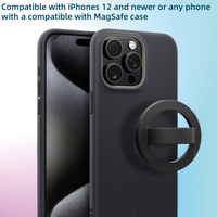 Support de téléphone magnétique en silicone flexible avec logo personnalisé, anneau de maintien, compatible avec les supports de bureau, sangle de fixation portable pour 16 Pro et iPad
