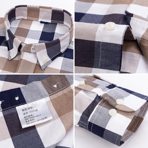 <span class=keywords><strong>Camicia</strong></span> Casual da <span class=keywords><strong>Uomo</strong></span> <span class=keywords><strong>a</strong></span> Maniche Lunghe in Cotone Oxford Antipiega Tinta in Filo Antisbiadimento <span class=keywords><strong>a</strong></span> <span class=keywords><strong>Quadri</strong></span> - Product Image 2