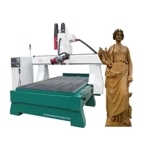 4 Axis 5 Axis 4d Cnc Carving Machine with Big Rotary with ATC for Foam Gypsum Wood Sculpture Statue Figure Column Capital
