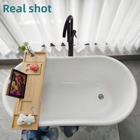 Baignoire autoportante en acrylique sans installation, design moderne, pour usage domestique en petits espaces, spa indépendant mobile, mini-baignoire pour personnes âgées