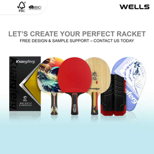 Raquette de ping-pong Performance complète Surface en caoutchouc Excellent rebond et adhérence Idéal pour les débutants Intermediat - Product Image 2