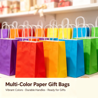 Sacs en papier kraft imprimés sur mesure avec votre propre logo Sacs en papier réutilisables bon marché pour l'emballage de boutiques de cadeaux avec poignées
