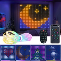 Guirlande lumineuse intelligente RGB à 256 LED, décoration de Noël, 8x8 pieds, avec télécommande, application musicale, musique pour fête, mariage