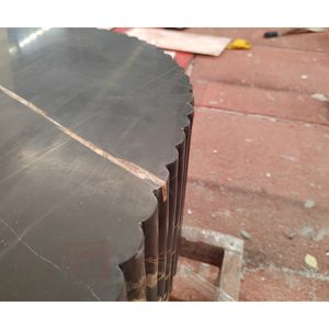 طاولة قهوة بيضاوية عصرية قابلة للتخصيص بسطح من الرخام الطبيعي، أثاث لغرفة المعيشة، للاستخدام في المنزل والفنادق والمطاعم، طاولة قهوة مضلعة - Product Image 6