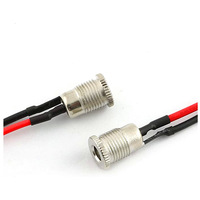 Conector de CC de montaje en Panel de, conector de alimentación de barril de Metal de 2,1mm y 2,5mm, Conector de arnés de cables