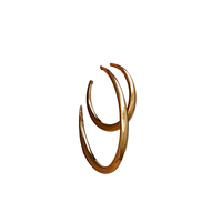 Boucles d'oreilles créoles rondes Gaovo classiques en acier inoxydable plaqué or 14K, 40mm et 65mm, géométriques, creuses, polies, simples et élégantes pour femme