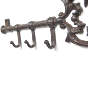 Chaveiro esqueleto gigante em ferro fundido vintage, decoração com 3 ganchos, decoração de parede, porta da frente do banheiro - Product Image 5