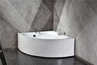 Baignoire autoportante de luxe CE pour petite salle de bain, dimensions 1200 x 1200, baignoire d'angle pour une personne, spa avec massage à air