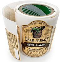 Etiquetas Personalizadas para Whisky, Rollo de Papel Texturizado, Etiqueta de Lujo para Botellas de Vino