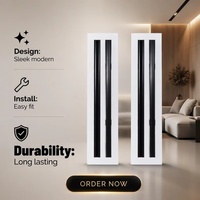 Diffuseur linéaire à fentes en aluminium, grille de ventilation réglable, blanc, pour plafond et mur, grille d'admission et de sortie d'air, registre de conduit CVC