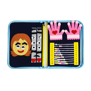 Nouveau Style Stock Marchandises Montessori Voyage Jouets Feutre Activité Occupé Livres avec <span class=keywords><strong>8</strong></span> pages Feutre Toddler Occupé Conseil pour Garçons Filles - Product Image 5