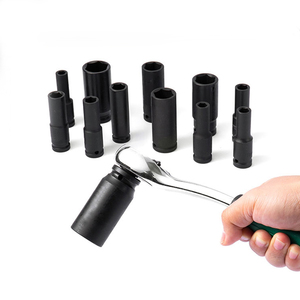 43 pcs 1/2 "đen 6 điểm tiêu chuẩn và sâu Metric mở rộng thanh phổ Doanh tác động ổ cắm bộ - Product Image 5