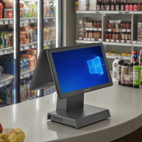 Terminal de point de vente en métal avec écran tactile capacitif 10 points de 15,6 pouces, Windows 10, processeur Intel, Wi-Fi 6, Bluetooth 5.2 pour pharmacie, restaurant