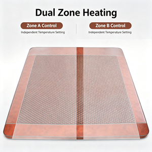 Alfombrilla Térmica de Jade <span class=keywords><strong>Natural</strong></span> con Infrarrojos Lejanos, Calentador Eléctrico de Cama con Temperatura Ajustable para SPA en Casa, Relajación y Brillo de la Piel - Product Image 2
