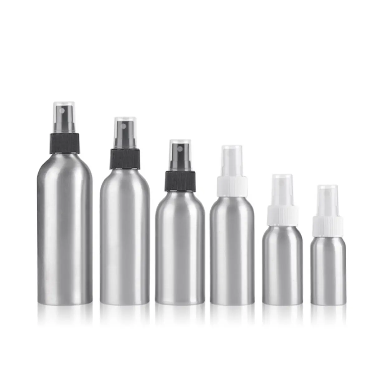 Lüks Metal şişe sprey temizleme spreyi sürekli alüminyum kozmetik sıvı dağıtıcı şişe