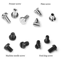 Vis de presse-pied, vis d'alimentation, vis à aiguille, tête de pommel en alliage d'aluminium pour pièces de machine à coudre industrielle à plat