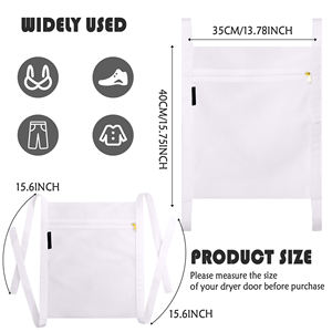 Sac de séchage pour chaussures pour sèche-<span class=keywords><strong>linge</strong></span>, 3 pièces, sacs de séchage en maille réutilisables pour baskets, sacs à <span class=keywords><strong>linge</strong></span> en nid d'abeille avec fermeture éclair et sangle pour machine à laver - Product Image 2