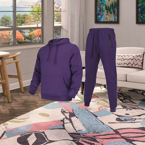 Survêtement décontracté à capuche d'hiver de haute qualité en gros pour hommes 100% coton polaire Logo personnalisé - Product Image 3