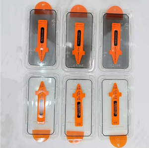 Kit de suppression automatique de la poussière facile à installer, protection d'écran en verre trempé transparente/anti-<span class=keywords><strong>espion</strong></span> pour <span class=keywords><strong>iPhone</strong></span> 17 Pro Max 16 15 14 13 - Product Image 3