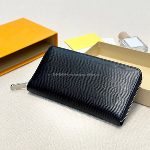 High Quality Designer PU Leather <b>Long</b> <b>Wallet</b> Card Holder Men Women's Key Pocket Clutch With Pocket - Product Image 3