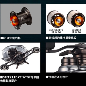 Carrete de Pesca Daiwa Steez Ltd Ct Sv Tw, Aleación de Aluminio 25, para Pesca de Lubina - Product Image 5