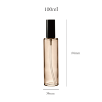 Flacon pulvérisateur vide de luxe en verre pour huiles corporelles et soins de la peau avec pompe