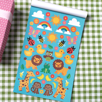 Pack de plus de 280 autocollants d'animaux de la jungle, autocollants en vinyle imperméables pour bouteilles d'eau, ordinateurs portables et cadeaux de fête d'anniversaire pour enfants