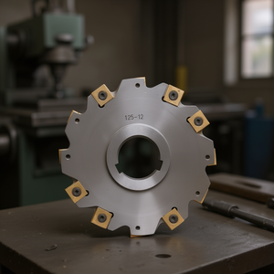 Slotting And Cutting Cutter Insert Milling Tool 125 12 With Six Carbide Tips For Metal <b>Machining</b> - Product Image 3