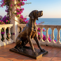 Statue de bouledogue en bronze sur mesure - Moulage à la cire perdue personnalisé avec patine antique appliquée à la main, sculpture en bronze