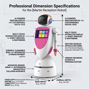 Robot de Recepción Inteligente para Centros de Ventas, Navegación SLAM, Robot de Bienvenida para Marketing Inmobiliario - Product Image 4