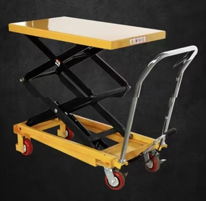 Small Mini Movable Lift Scissor Platform 2m 350kg 500kg <strong>Hydraulic</strong> <strong>Lifter</strong> <strong>Hand</strong> Manual Lift Table - Product Image 2