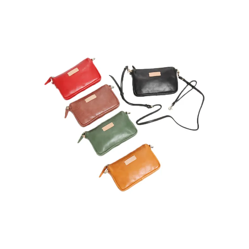 Ig.des Leatherworks Wristlet Clutch Wallet Cell Phone Purses Small Genuine Leather Crossbody Bags for Women