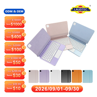 Clavier magnétique en aluminium Laudtec avec livraison mondiale pour iPad 10e génération et iPad 11e génération, clavier sans fil à ciseaux OEM ODM