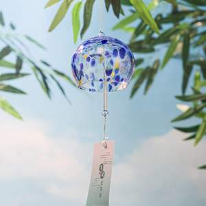 Carillons éoliens en verre <span class=keywords><strong>japonais</strong></span> bleu ciel faits à la main cloches attrape-soleil vitrail artisanat noël décors pour la maison écologique - Product Image 1