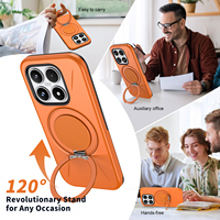 Coques de téléphone portable de luxe pour Xiaomi 17 17T 15T 14T POCO X8 M8 X7 Pro Max avec support anneau, anti-chute, antichoc, coques arrière magnétiques
