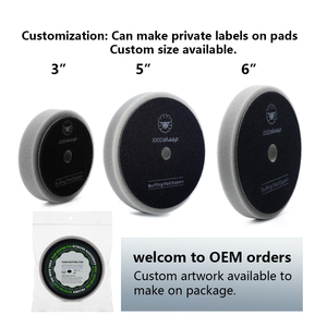 Ghi nhãn tư nhân 5 inch xe chi tiết đánh bóng Pad Kit hình dạng cổ điển Buffing <span class=keywords><strong>Pads</strong></span> cho xe cơ thể tùy chỉnh xe chi tiết sản phẩm - Product Image 4