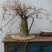 Napperons tissés à la main en jacinthe d'eau naturelle pour table à manger, mariage à la maison, tapis de table en osier tressé rustique