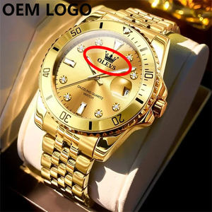 Relojes de Pulsera de Cuarzo Originales OLEVS 9809 con Logotipo Personalizado OEM, Esfera Personalizada, Acero Inoxidable, Resistentes al Agua, Manecillas Luminosas para Hombre, Montre, Reloj, Uhr - Product Image 1