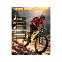 Vélo électrique à pneus larges EOEOTWO 26"x4.0 pour adultes, moteur 1500W, batterie 48V 17.5Ah, suspension intégrale, VTT électrique avec assistance au pédalage