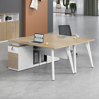 Bureau en bois moderne de haute qualité en forme de L avec hauteur réglable et poste de travail cloisonné pour le bureau