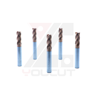 FE-10-75 Fraise à queue carrée en carbure monobloc à 4 cannelures, longueur allongée, queue égale, pour usinage CNC de finition d'acier à cavités profondes