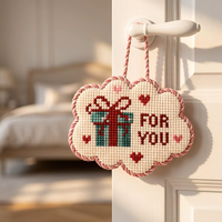 Boîte cadeau d'ornements en broderie pour vous, décoration suspendue personnalisable, cadeau fait main, surprise romantique, décoration