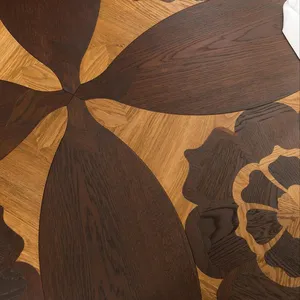 艺术拼花法国凡尔赛实木橡木地板拼花