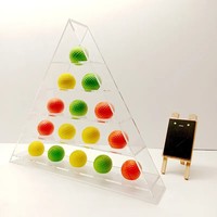 Acryl-Kristall Transparenter Farbiger Dreieckiger Pyramidenförmiger 5-Schichtiger Montierbarer Plexiglas-Displayständer für Schaufenster Golf-Vitrine